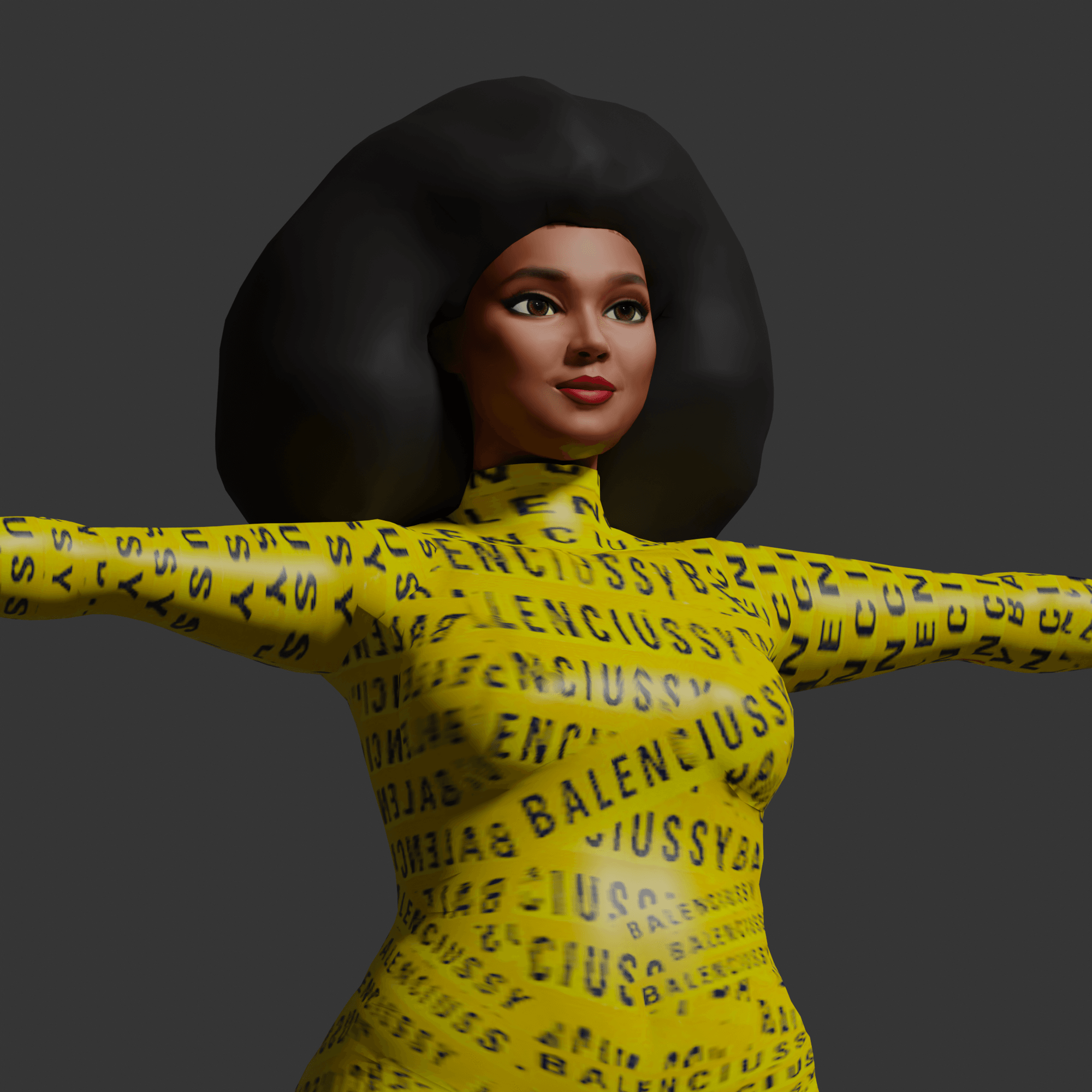 Lizzo Stylized 3D model2
